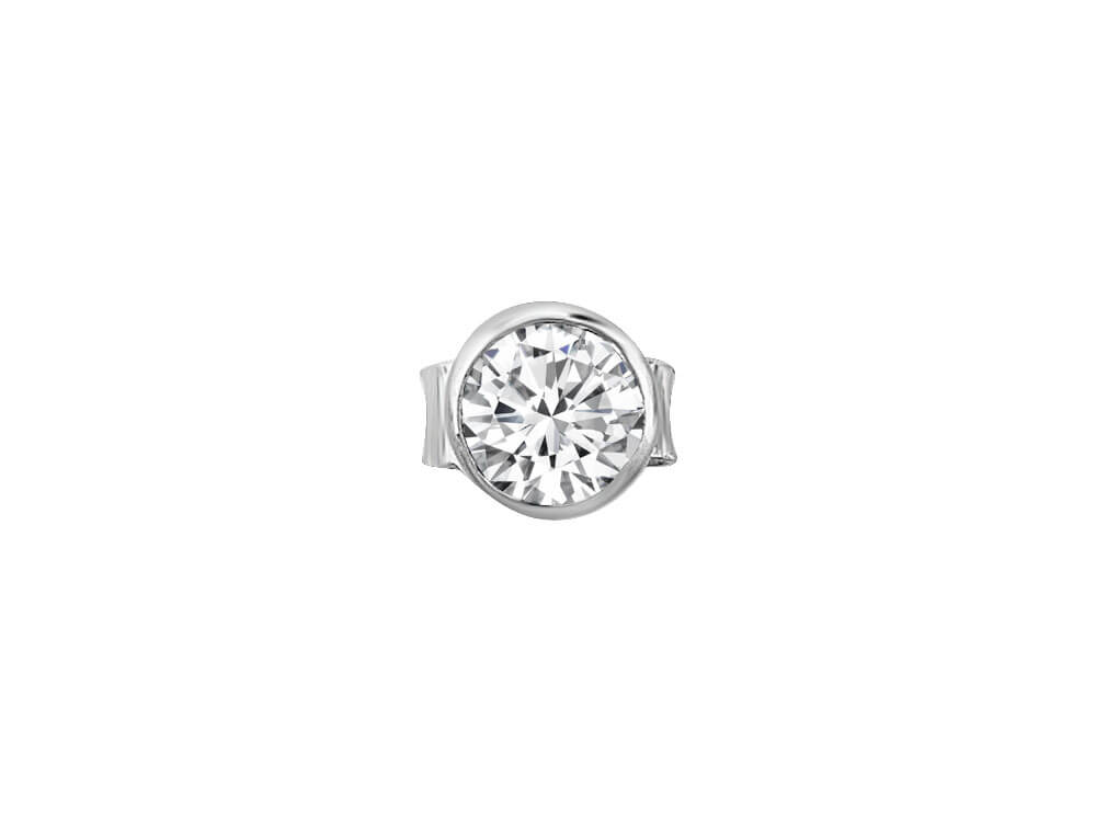 0.08 carat diamond solitaire men's stud earrings