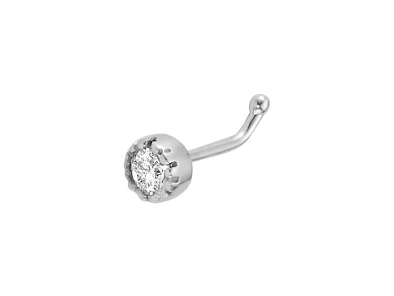 0.06 carat diamond nose piercing