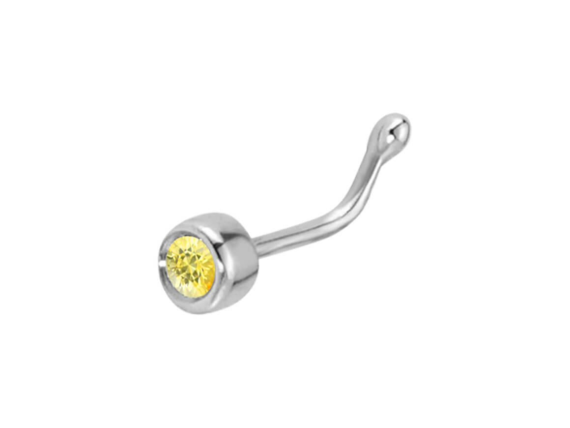 Piercing de nez saphir or 0,02 carat
