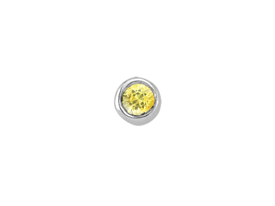 Piercing de nez saphir or 0,02 carat