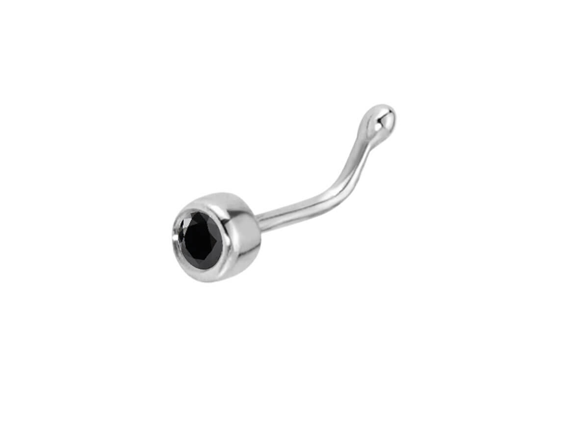 0.02 Carat Black Diamond Nose Piercing