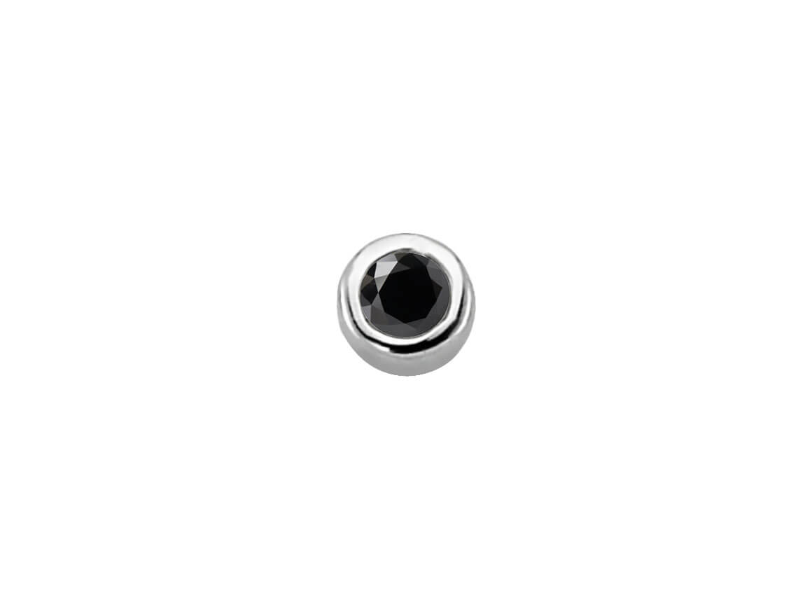 0.06 Carat Black Diamond Solitaire Men's Stud Earrings