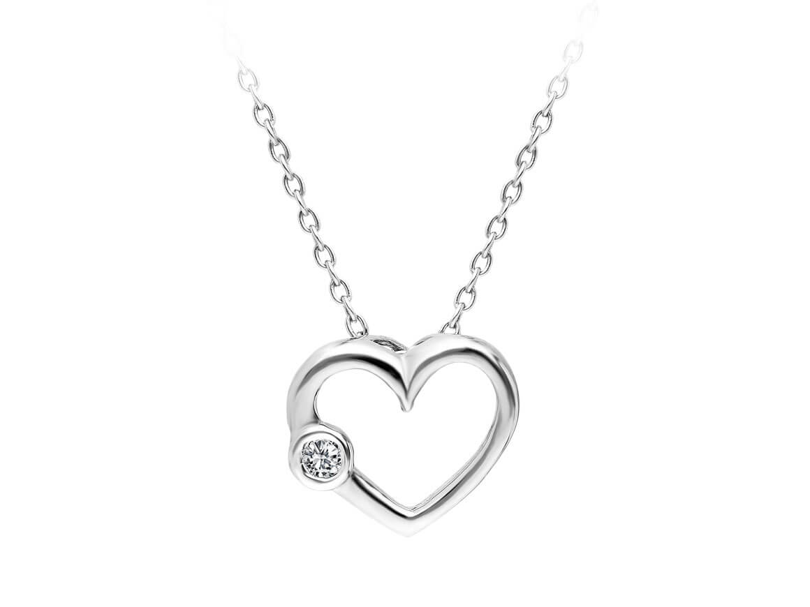 Collier coeur diamant