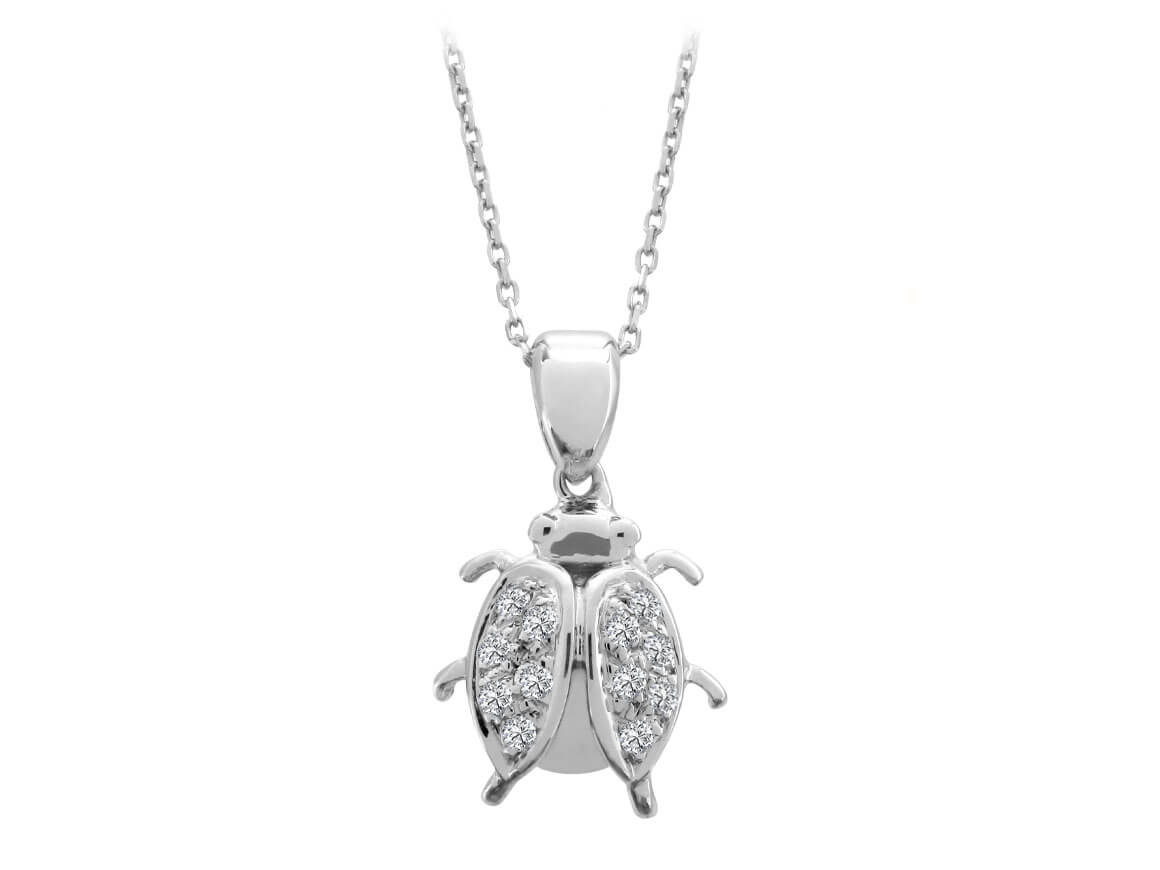 Collier coccinelle diamant
