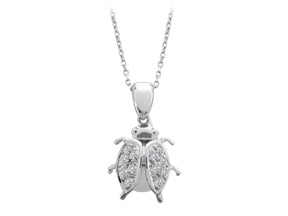 Collier coccinelle diamant