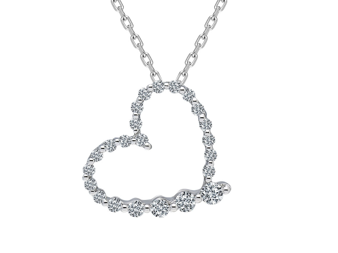 Collier coeur diamant