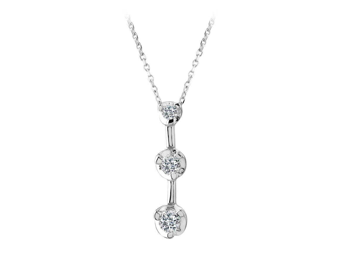 0.30 Carat Diamond Trilogy Necklace