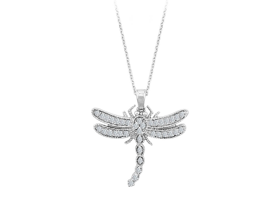 Collier Libellule Diamant