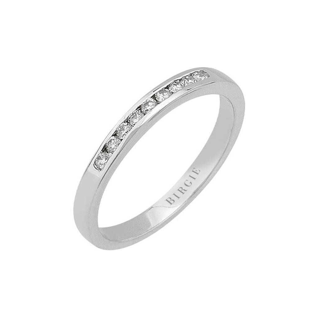 Alliance demi-ronde diamant 0,16 carat