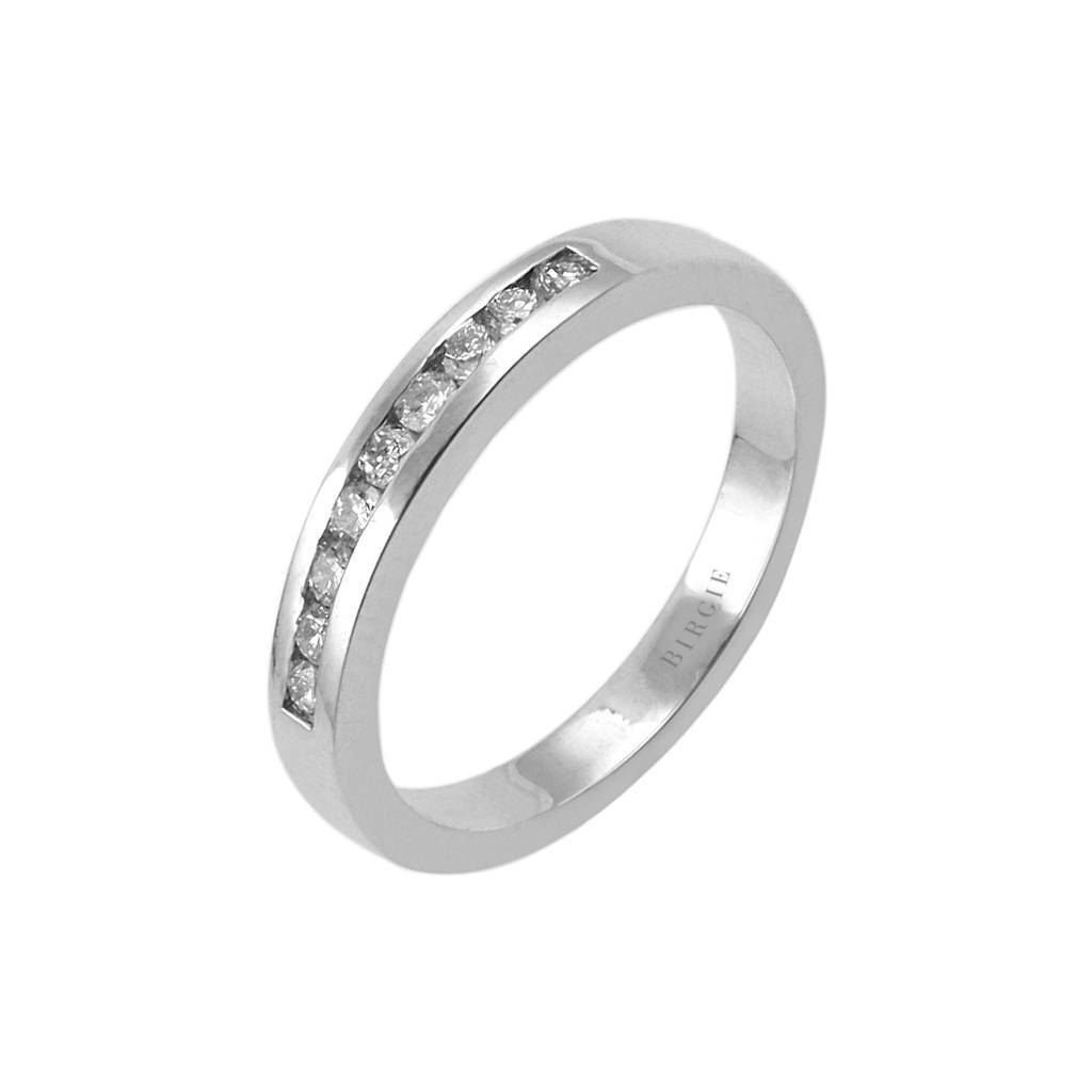 Alliance demi-ronde diamant 0,23 carat