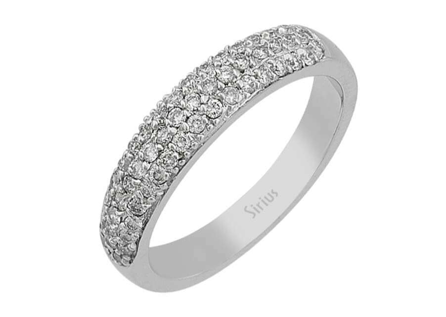 0.42 total carat diamond half round alliance