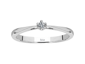 Bague solitaire diamant 0,05 carat