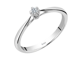 Bague solitaire diamant 0,05 carat