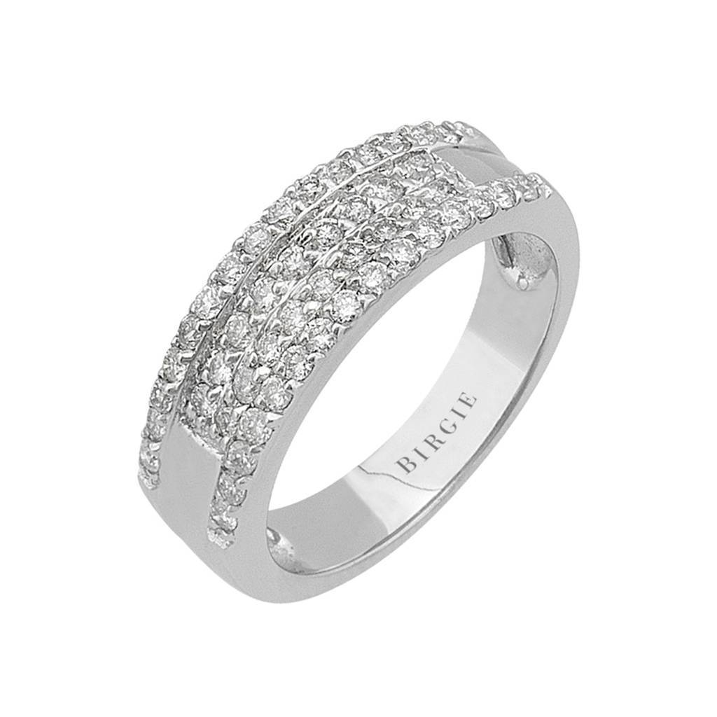 Alliance demi-ronde en diamant de 0,66 carat au total