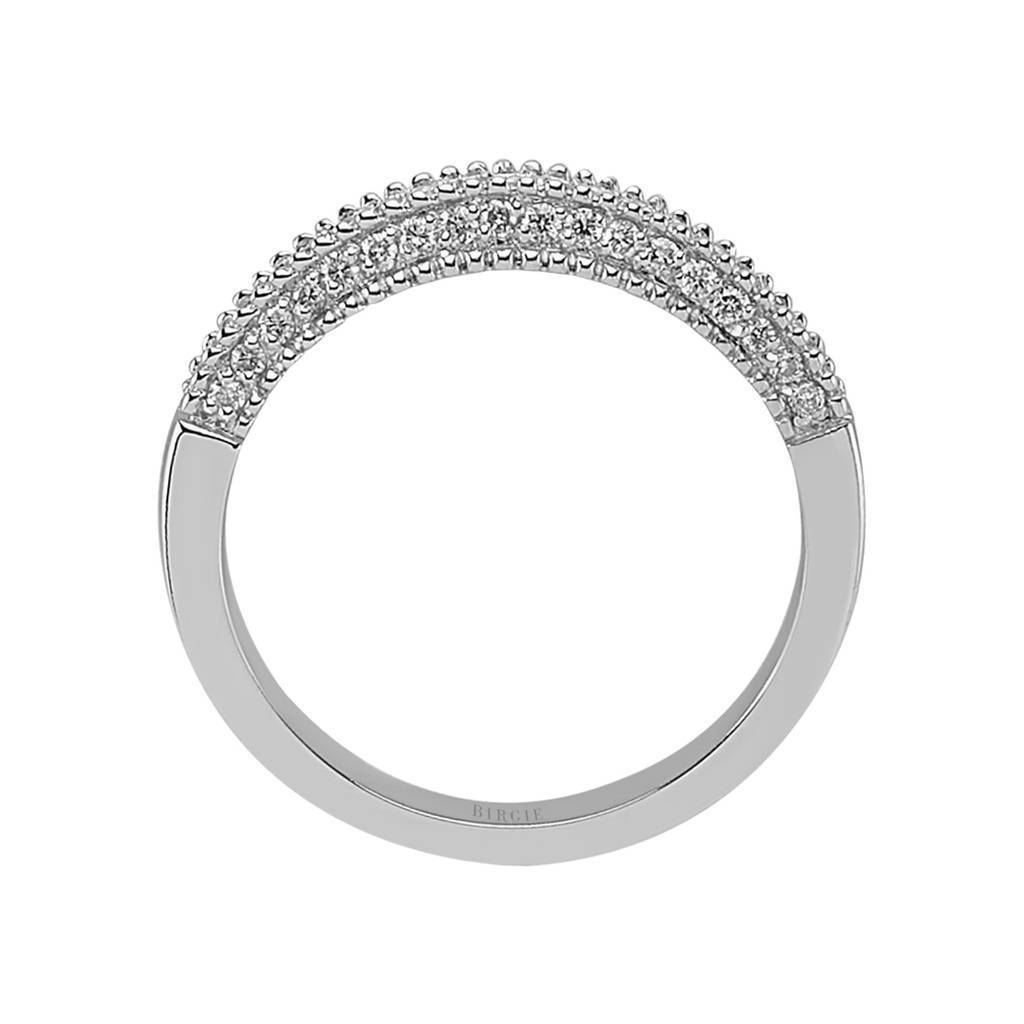 0.33 total carat diamond half round alliance