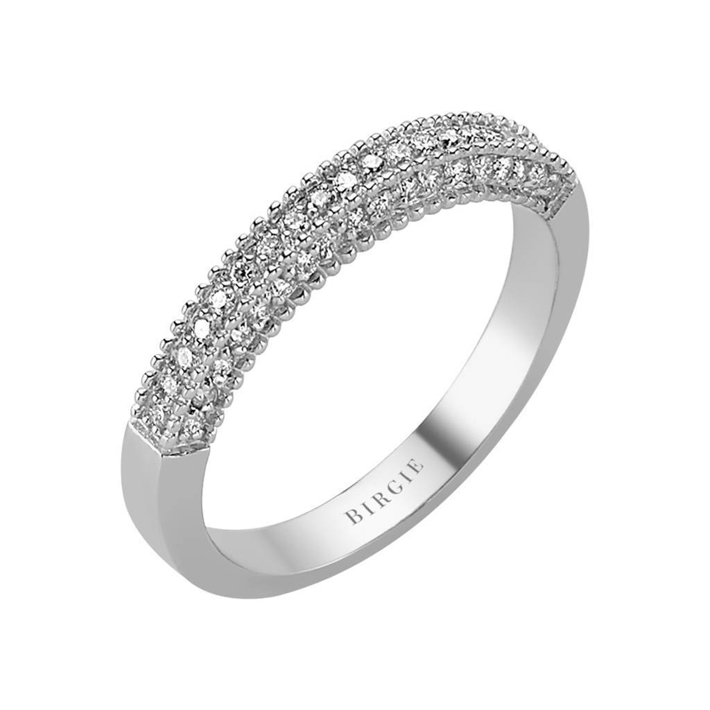 Alliance semi-circulaire de diamants de 0,33 carat au total