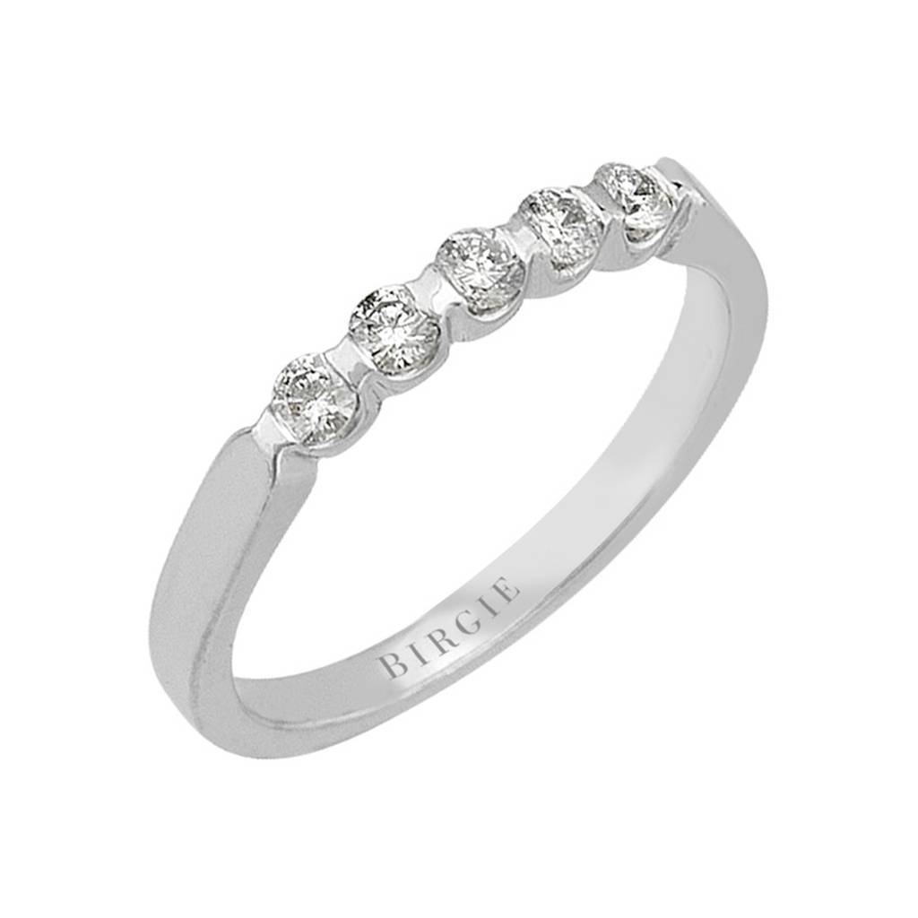 Bague de fiançailles 5 pierres diamant 0,29 carat