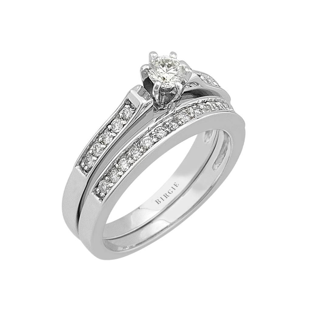Diamond Solitaire Engagement Ring &amp; Matching Band (0.46ct. TW)