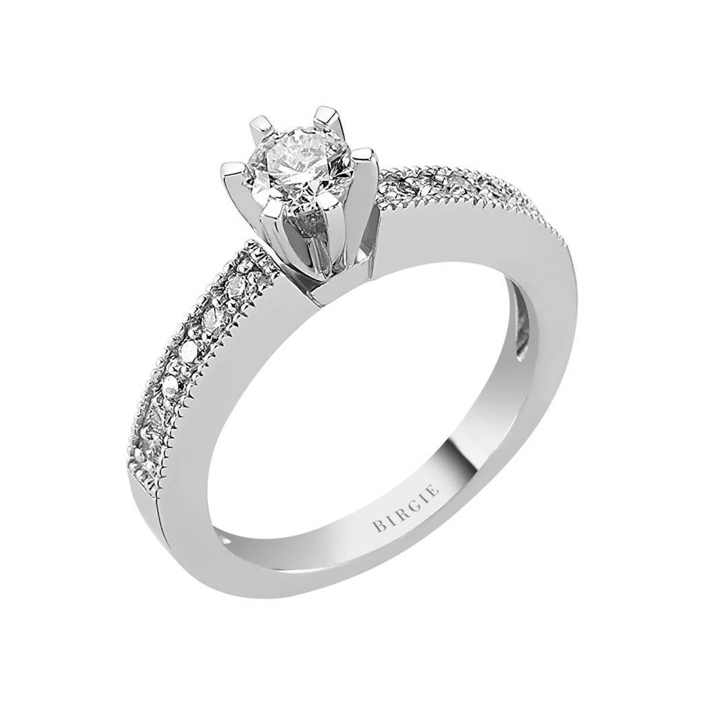 Bague de fiançailles halo de diamants de 0,47 carat