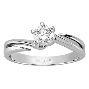 Bague solitaire diamant 0,41 carat