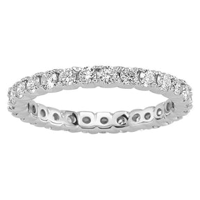 Bague de mariage d'éternité en diamant de 1,21 carat