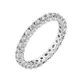 Bague de mariage d'éternité en diamant de 1,21 carat