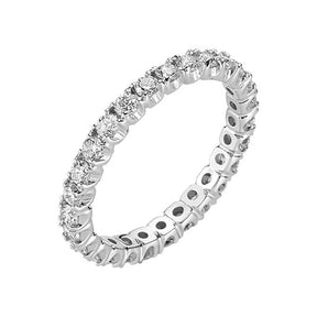 Bague de mariage d'éternité en diamant de 1,21 carat