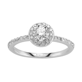 Total 0.67 Carat Diamond Halo Engagement Ring