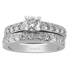 Diamond Solitaire Engagement Ring &amp; Matching Band (1.19ct. TW)