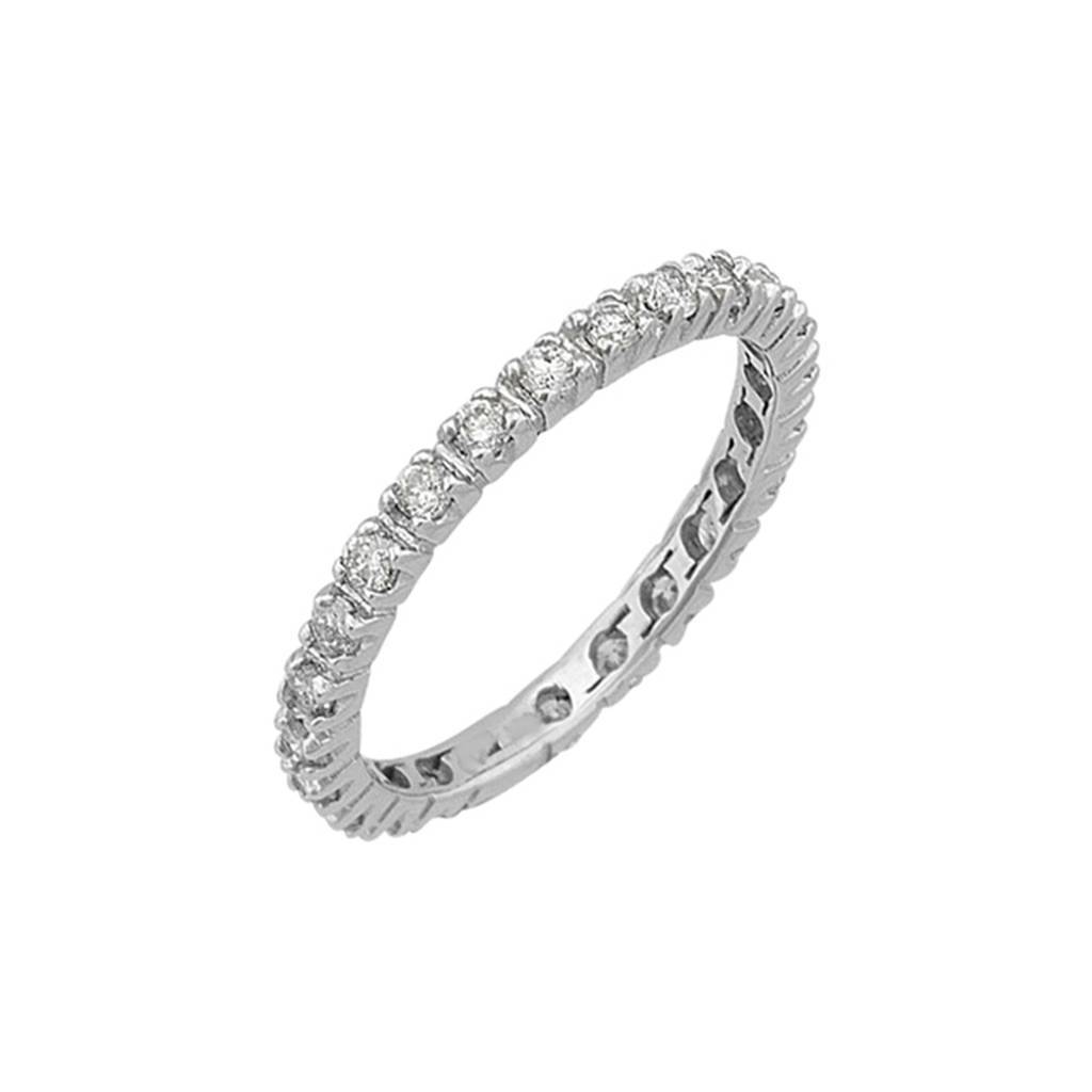 Bague de mariage d'éternité en diamant de 0,52 carat