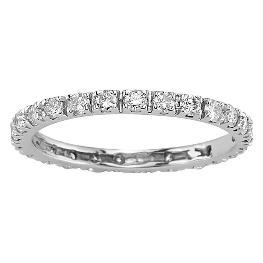 Bague de mariage d'éternité en diamant de 0,73 carat
