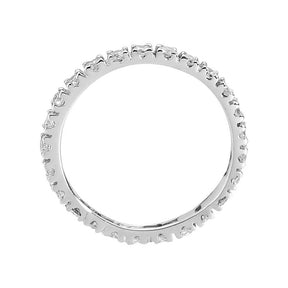 Bague de mariage d'éternité en diamant de 0,73 carat