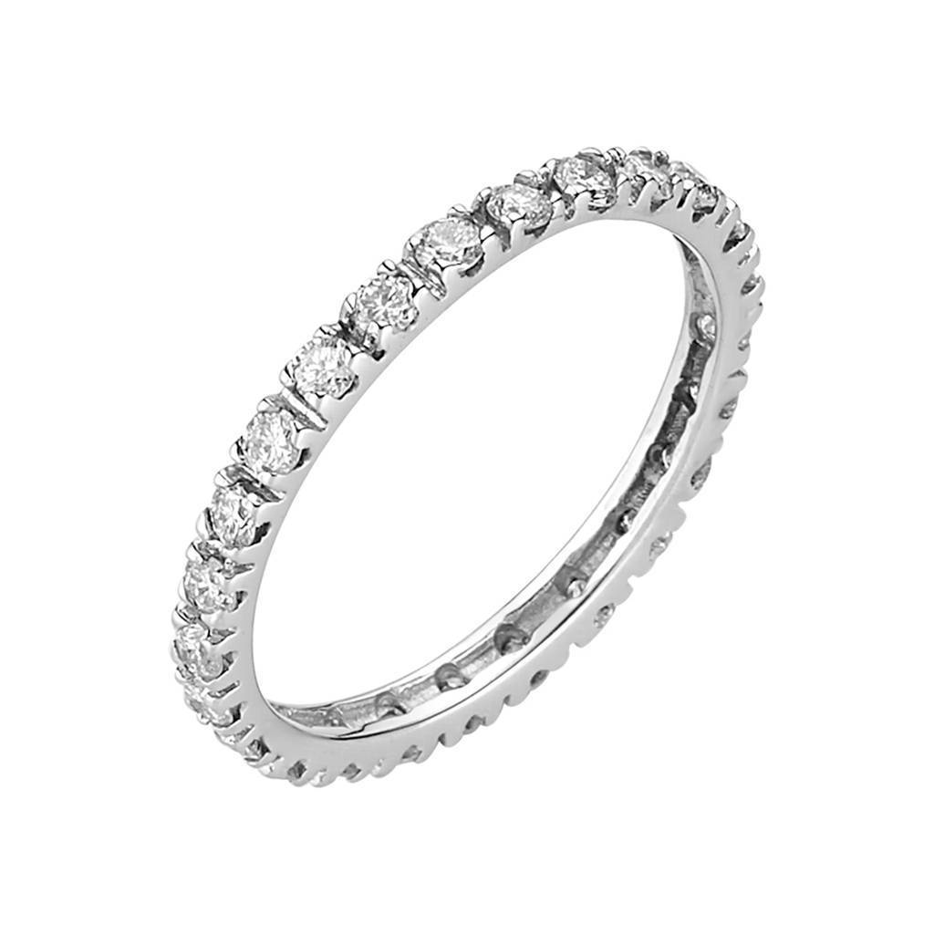 Bague de mariage d'éternité en diamant de 0,73 carat
