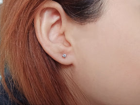 0.19 Carat Diamond Solitaire Earrings