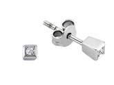 Boucles d'oreilles diamant solitaire 0,03 carat