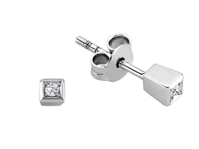 Boucles d'oreilles diamant solitaire 0,03 carat