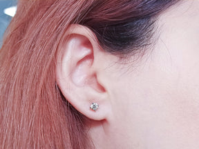 0.66 Carat Diamond Solitaire Stud Earrings