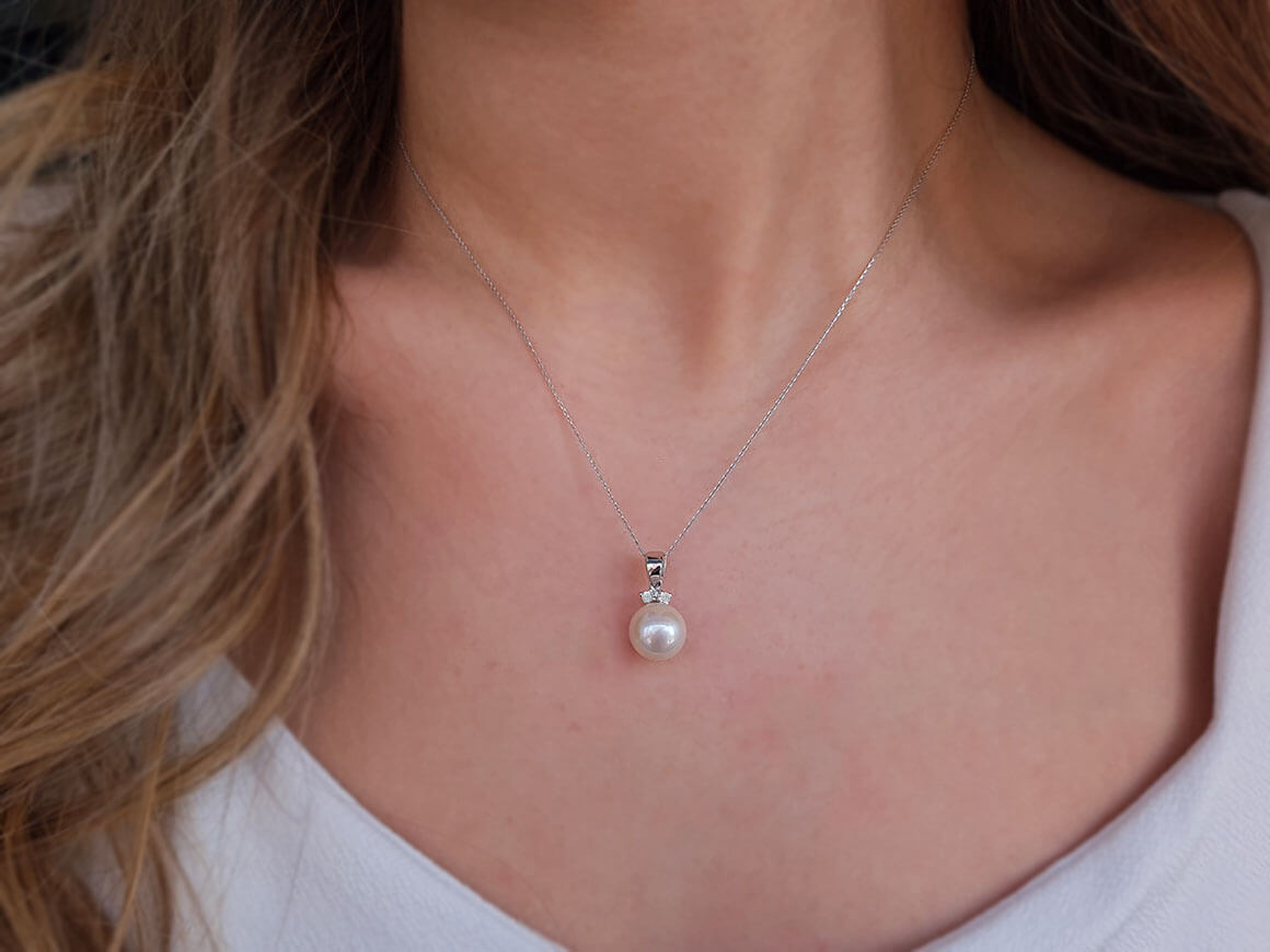 Collier de diamants et de perles