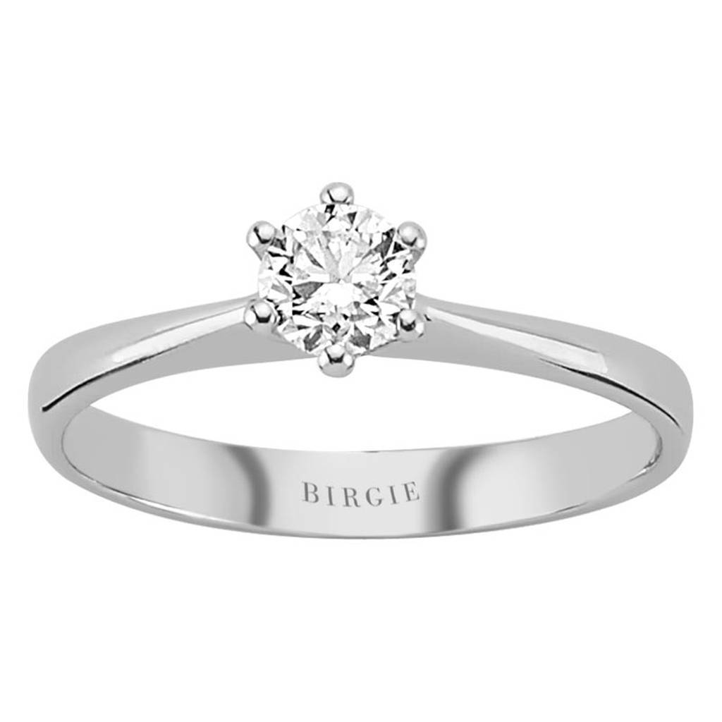 Bague solitaire diamant 0,38 carat