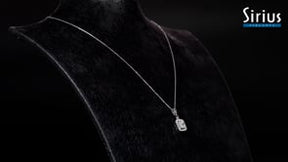 0.21 carat diamond baguette necklace