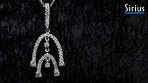 Diamond swinging necklace