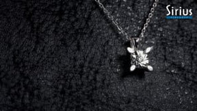 Collier solitaire effet diamant 0,40 carat