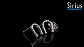 Diamond horseshoe stud earrings
