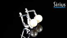 Diamond and pearl earrings