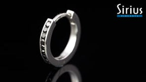 Black Diamond Men's Hoop Earrings