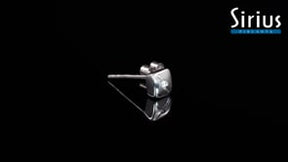 0.02 Carat Diamond Square Men's Stud Earrings