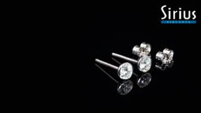 Boucles d'oreilles solitaires effet diamant 0,38 carat