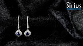 Boucles d'oreilles Sultan diamants et saphirs