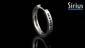 Black Diamond Men's Hoop Earrings