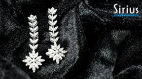 Diamond Chrysanthemum Earrings